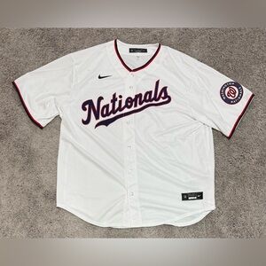 Nike Washington Nationals MLB Authentic Stitched Jersey White Mens Size XXL